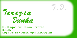 terezia dunka business card