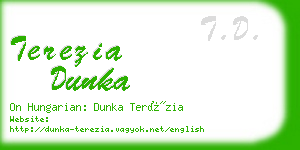 terezia dunka business card